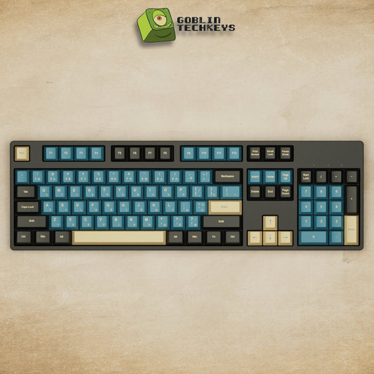 Alpha 108 - 100% Blue Samurai Mechanical Keyboard - Goblintechkeys