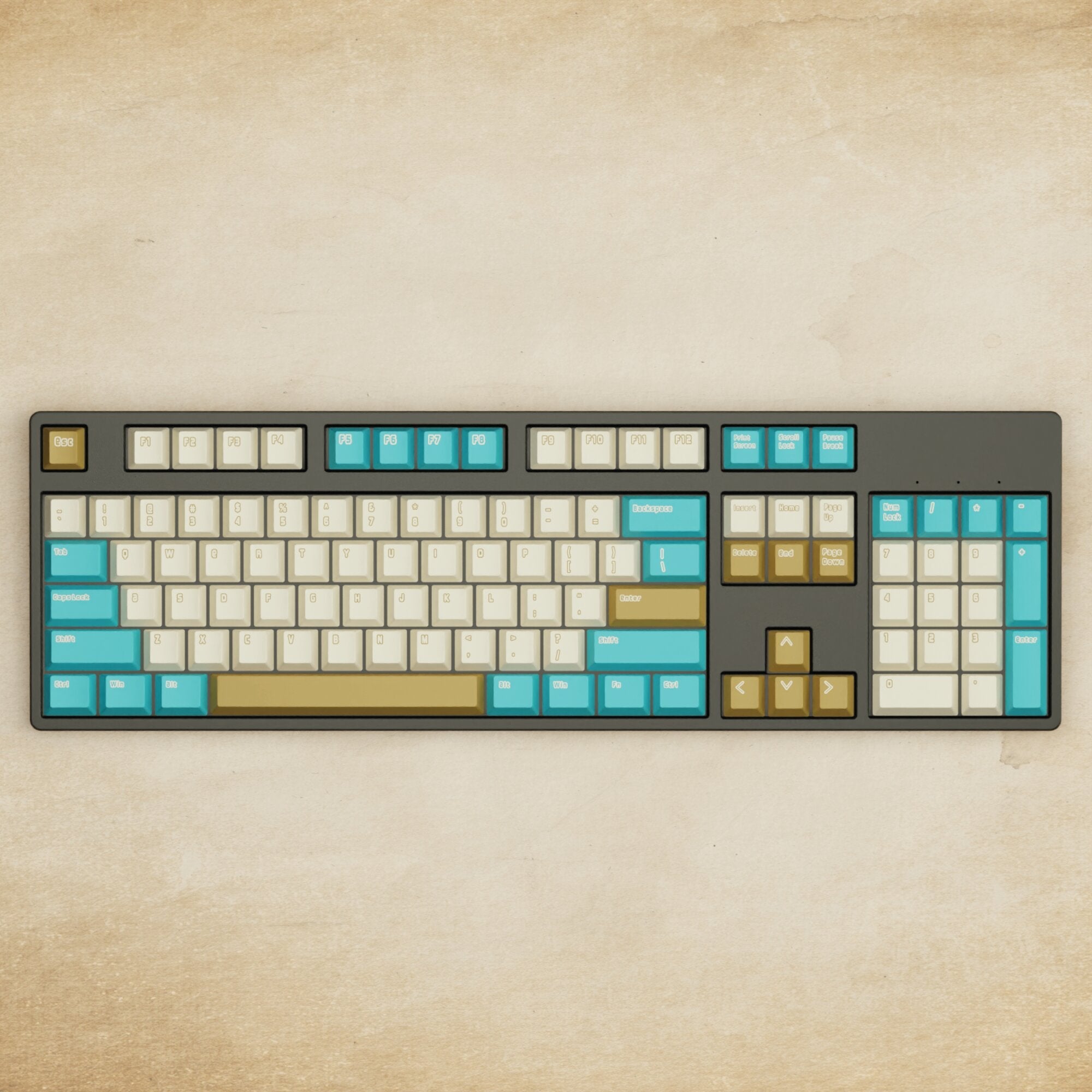 Keyboard Mekanik Biru KremKeyboard Mekanik Biru Krem  