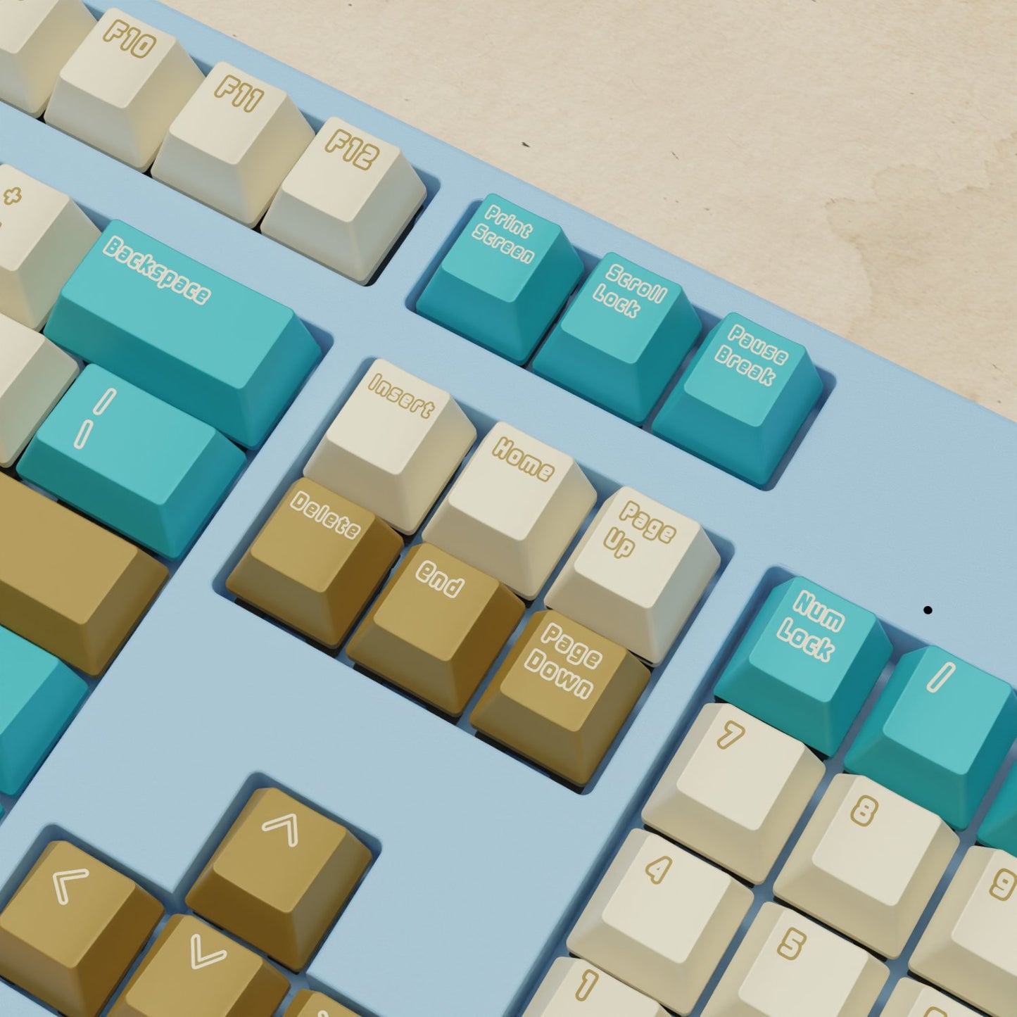 Alpha 108 - 100% Creamy Blue Mechanical Keyboard - Goblintechkeys