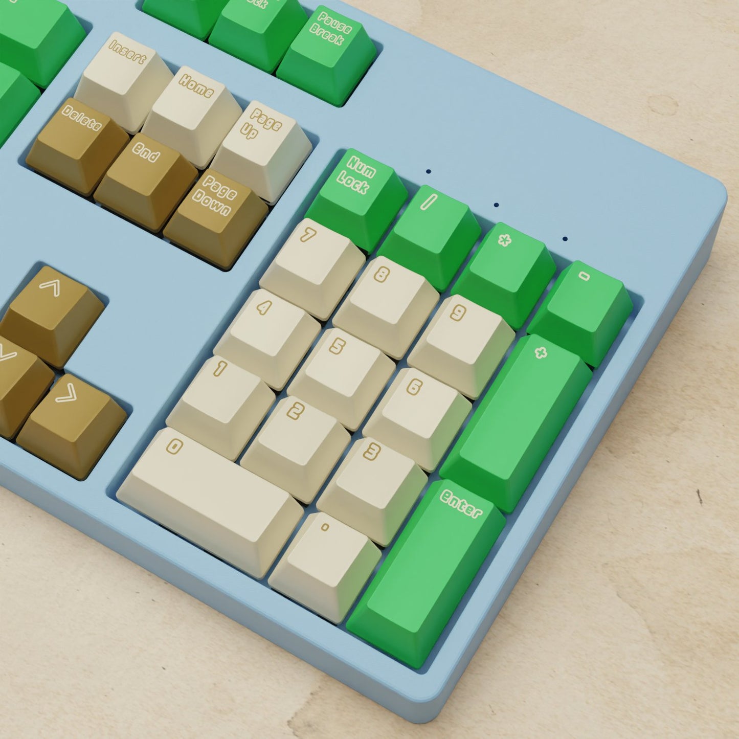 Alpha 108 - 100% Creamy Green Mechanical Keyboard - Goblintechkeys