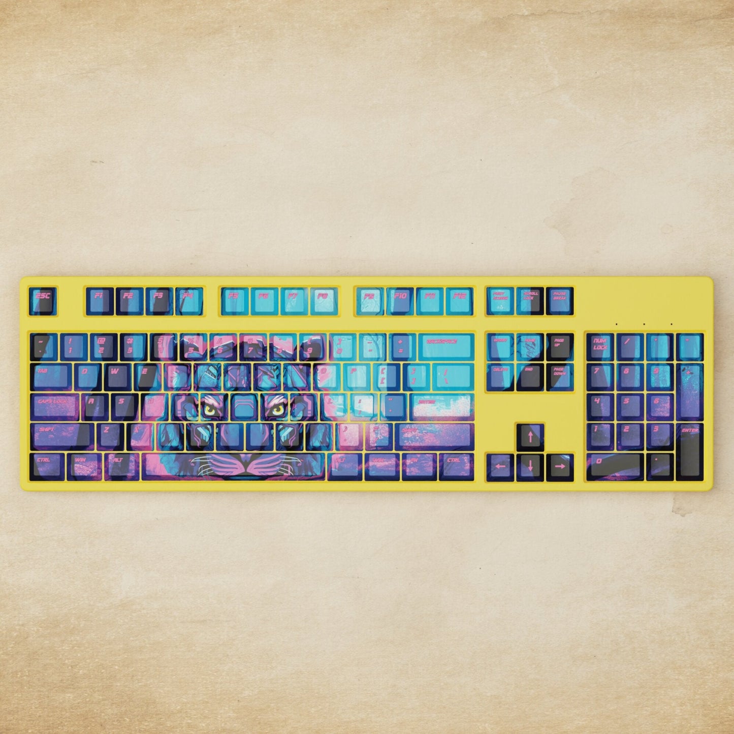 Alpha 108 - 100% Cyber Tiger Mechanical Keyboard - Goblintechkeys