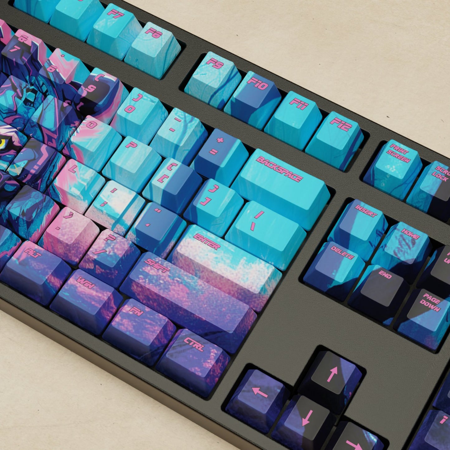 Alpha 108 - 100% Cyber Tiger Mechanical Keyboard - Goblintechkeys