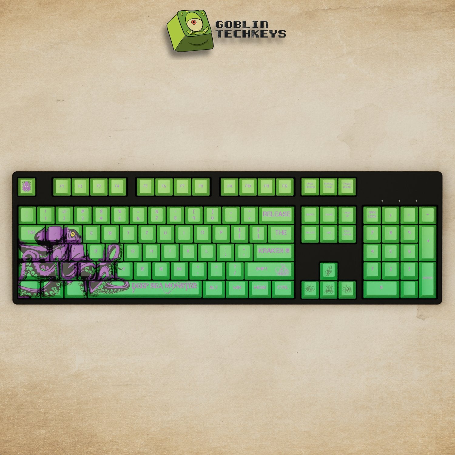 Alpha 108 - 100% Kraken Mechanical Keyboard - Goblintechkeys