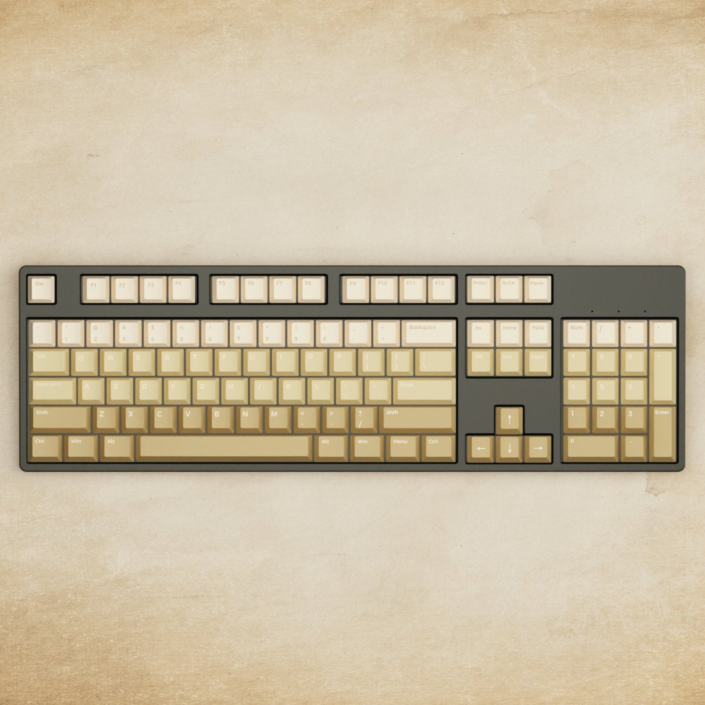 Alpha 108 - 100% Latte Mechanical Keyboard - Goblintechkeys