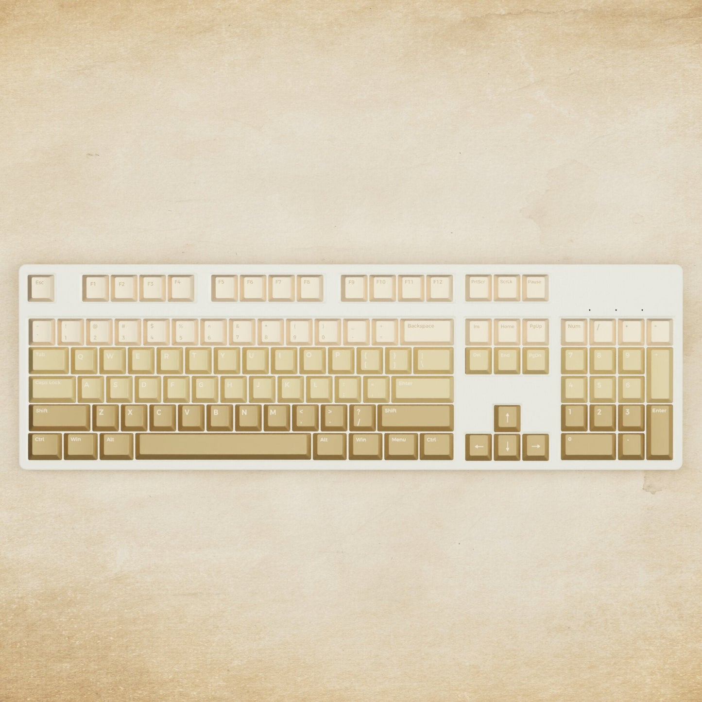 Alpha 108 - 100% Latte Mechanical Keyboard - Goblintechkeys