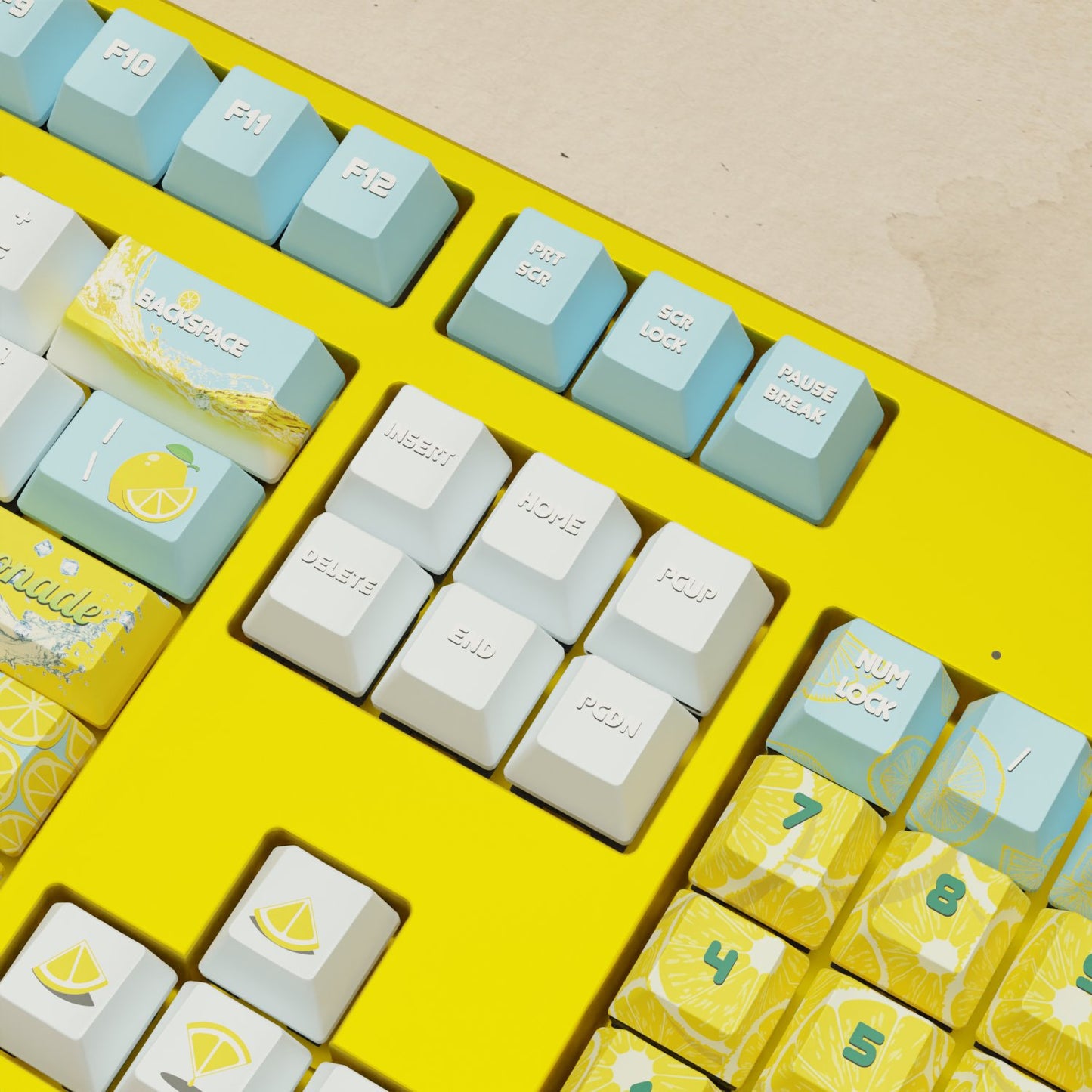 Alpha 108 - 100% Lemonade Mechanical Keyboard - Goblintechkeys