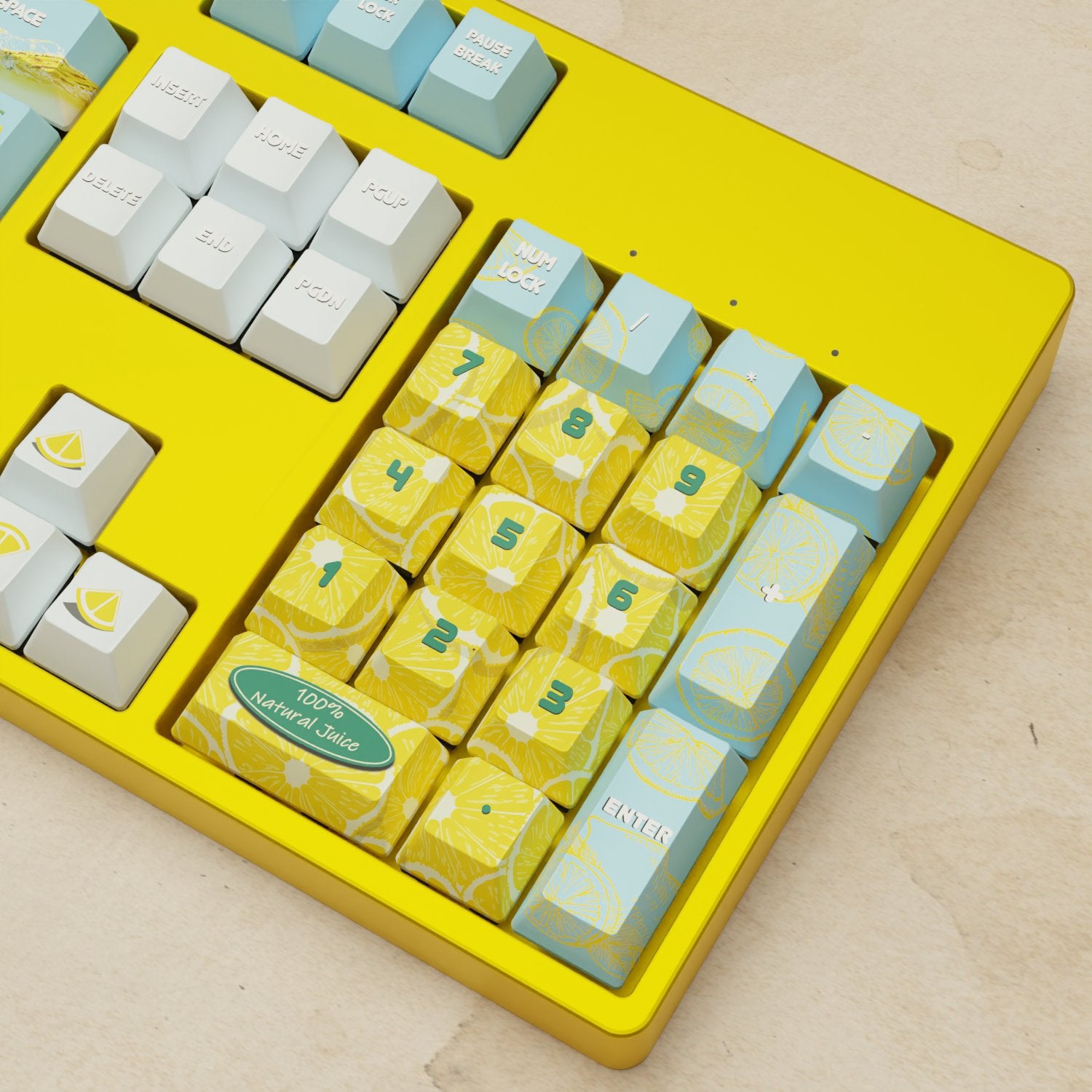Alpha 108 - 100% Lemonade Mechanical Keyboard - Goblintechkeys