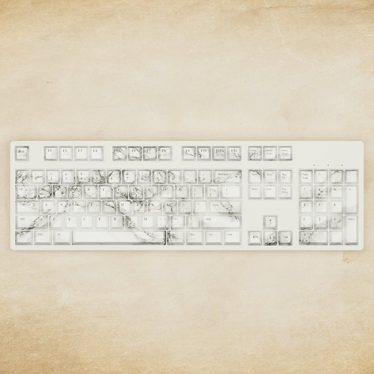 Alpha 108 - 100% Marble Mechanical Keyboard - Goblintechkeys