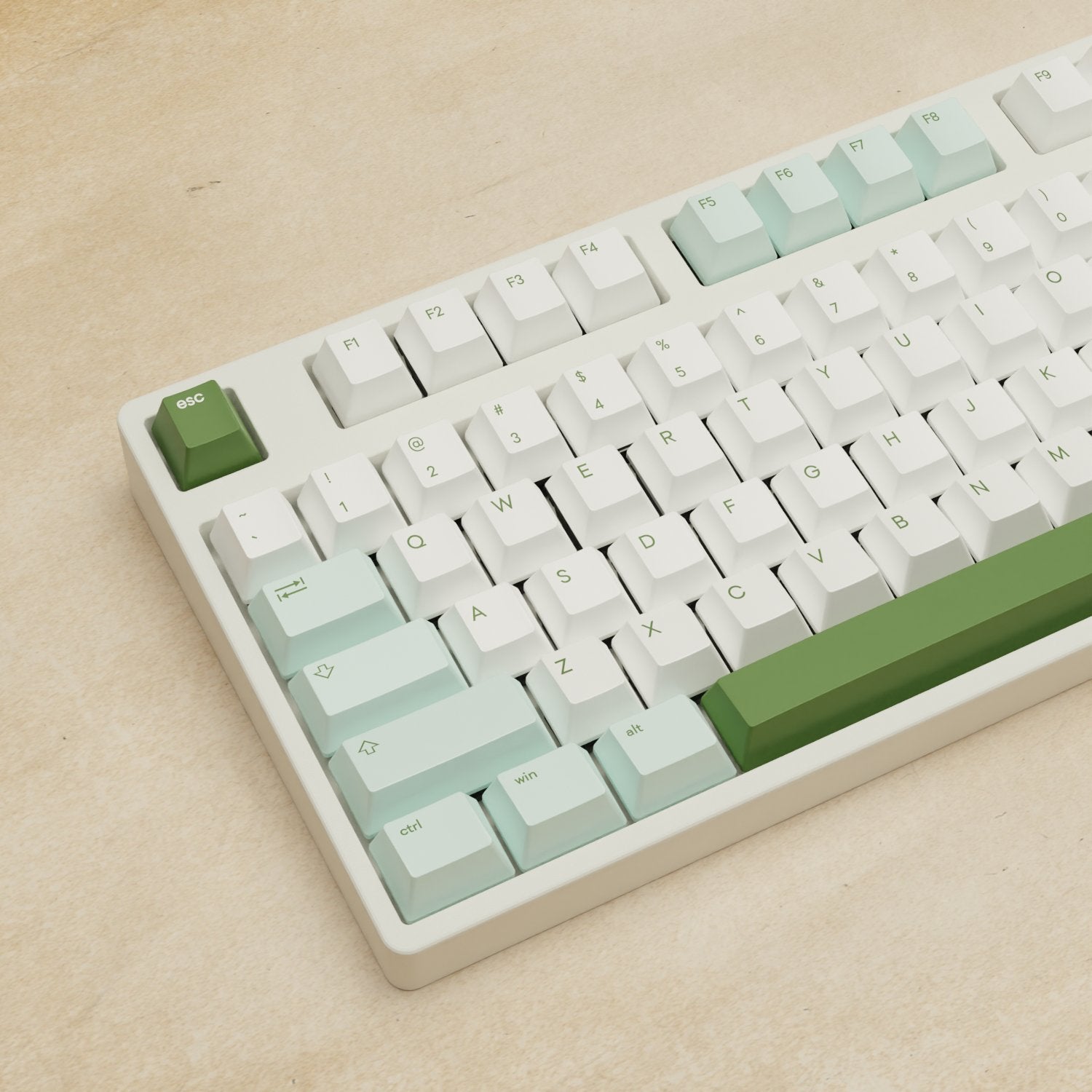 Alpha 108 - 100% Matcha Mechanical Keyboard - Goblintechkeys