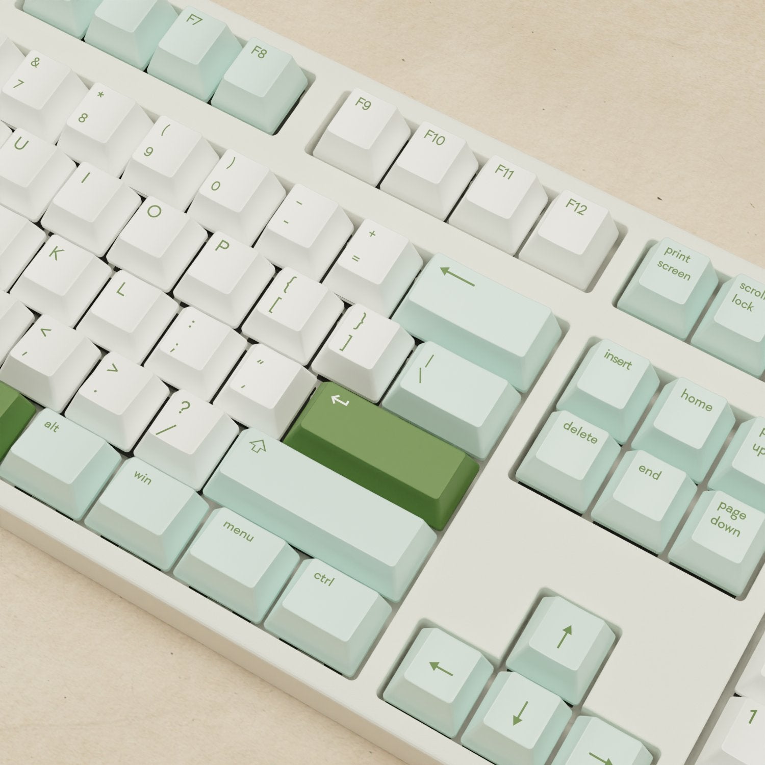 Alpha 108 - 100% Matcha Mechanical Keyboard - Goblintechkeys