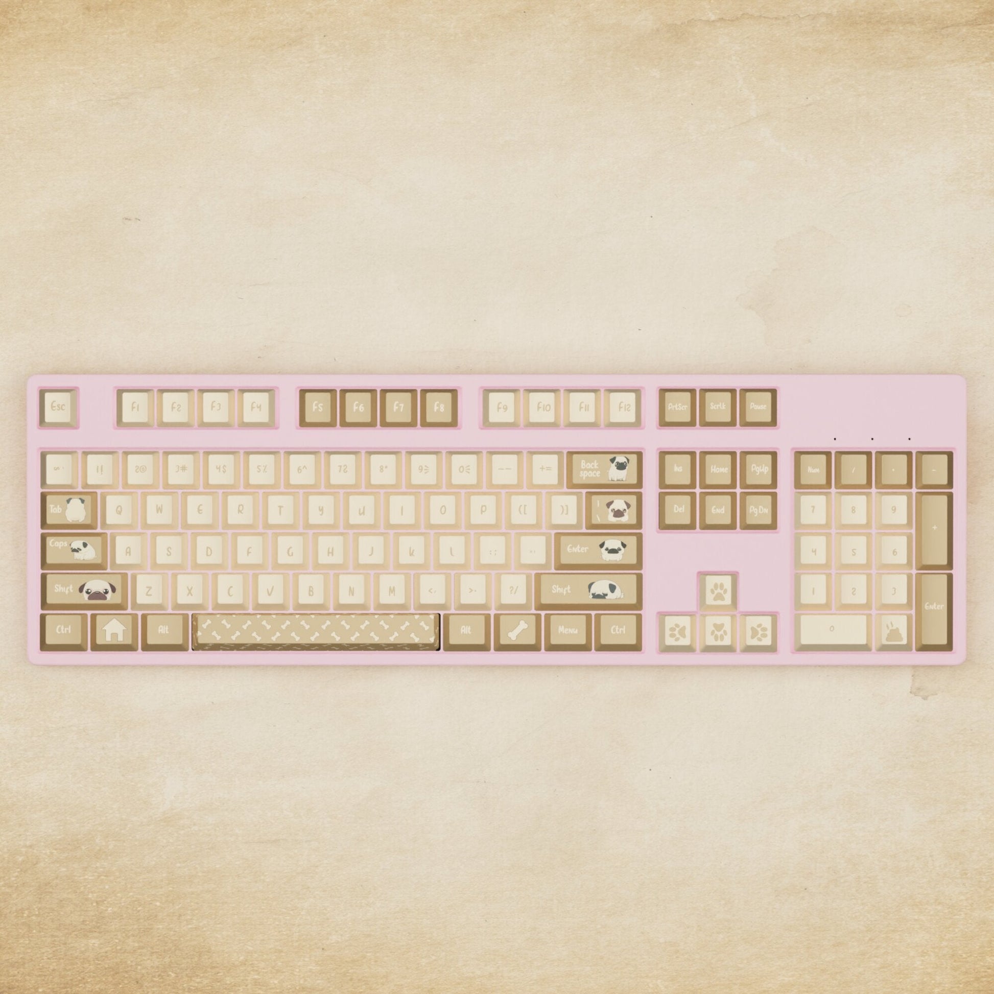 Alpha 108 - 100% Pug Mechanical Keyboard - Goblintechkeys