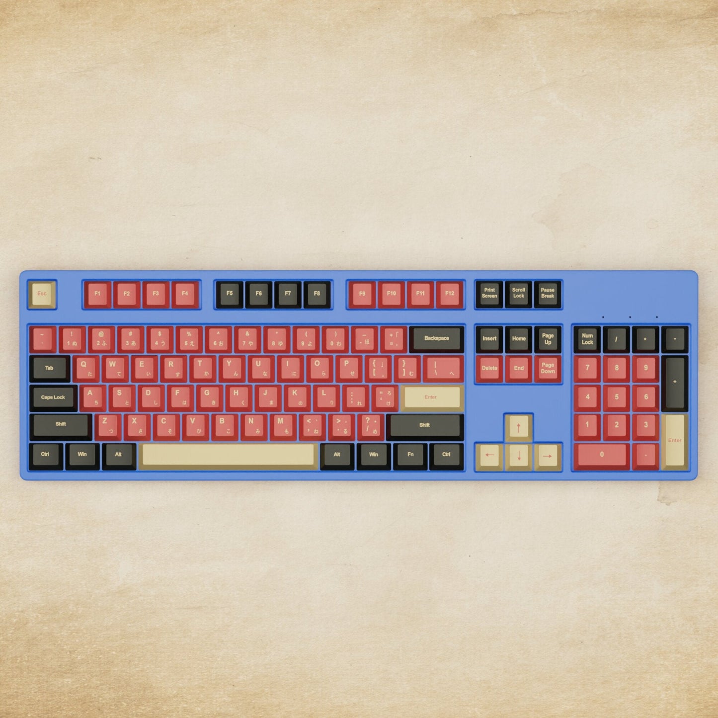 Alpha 108 - 100% Red Samurai Mechanical Keyboard - Goblintechkeys