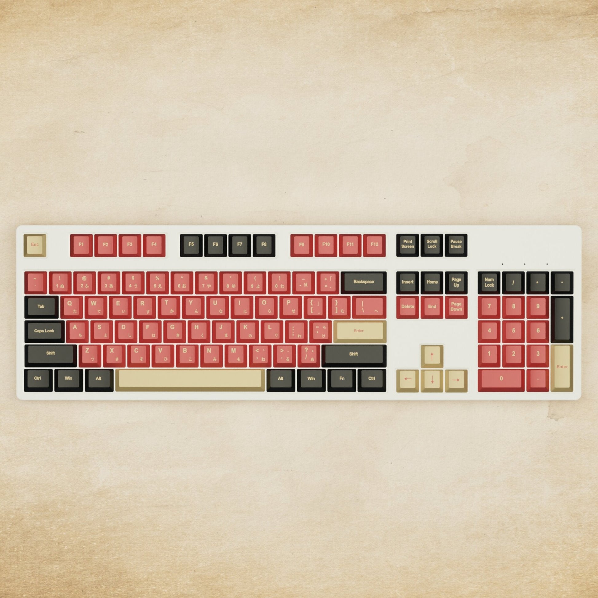 Alpha 108 - 100% Red Samurai Mechanical Keyboard - Goblintechkeys