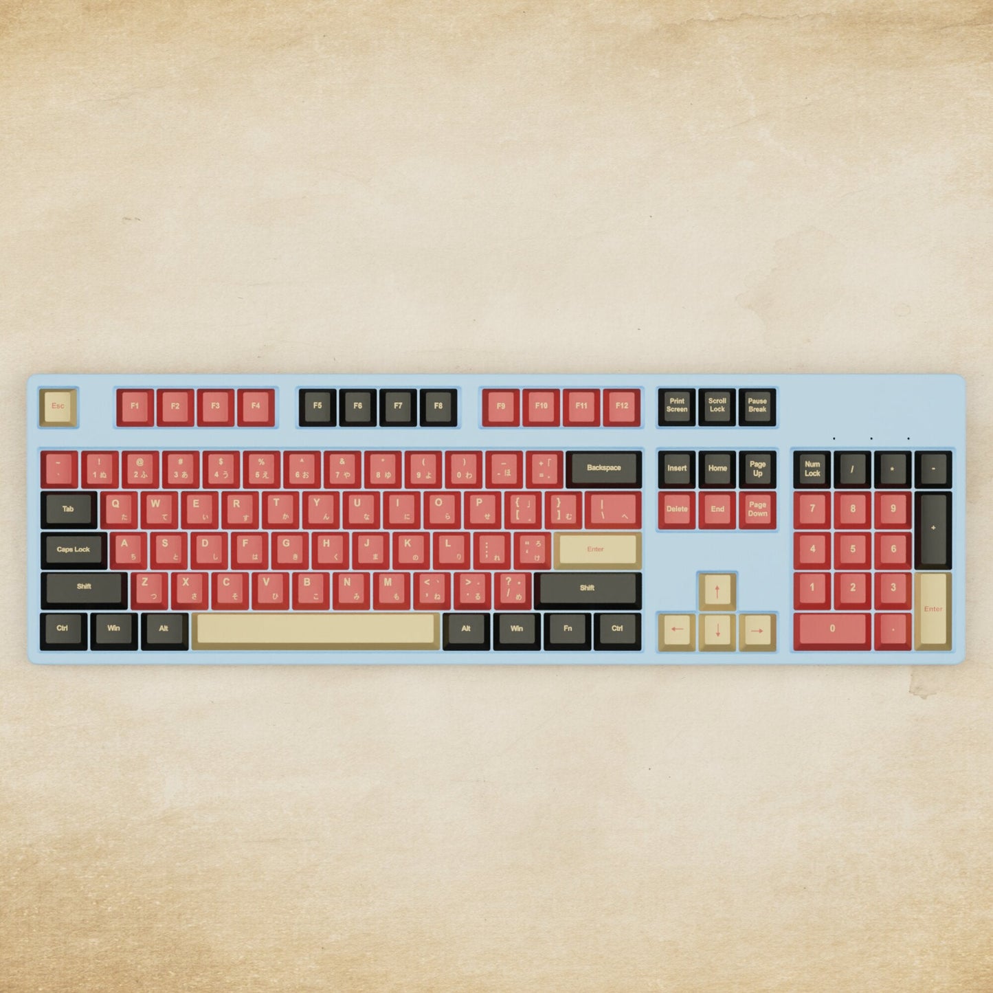 Alpha 108 - 100% Red Samurai Mechanical Keyboard - Goblintechkeys