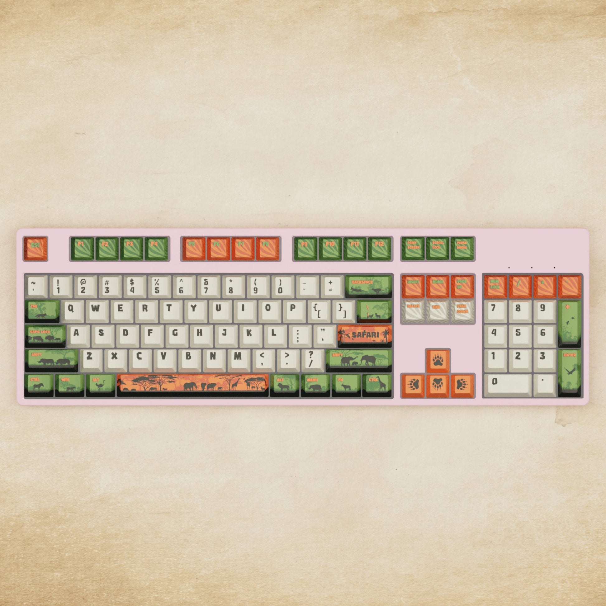 Alpha 108 - 100% Safari Mechanical Keyboard - Goblintechkeys