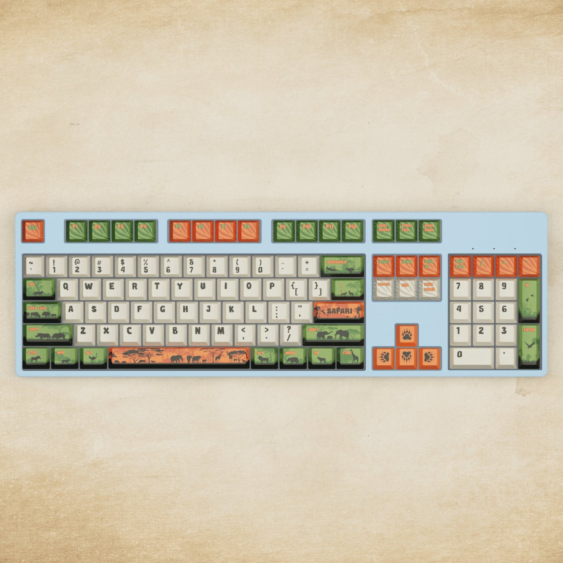 Alpha 108 - 100% Safari Mechanical Keyboard - Goblintechkeys