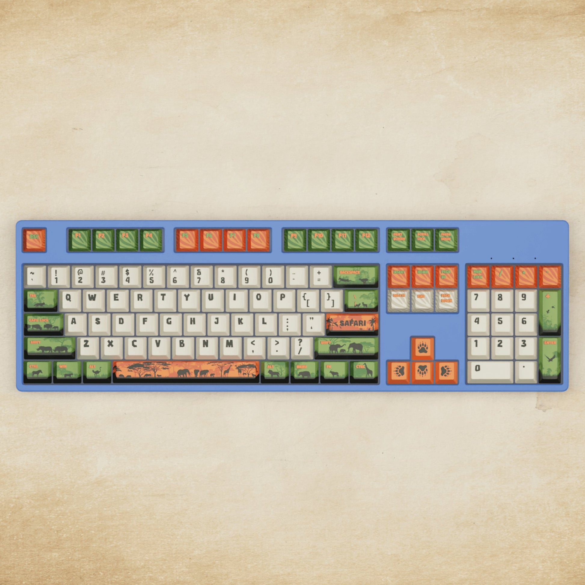 Alpha 108 - 100% Safari Mechanical Keyboard - Goblintechkeys