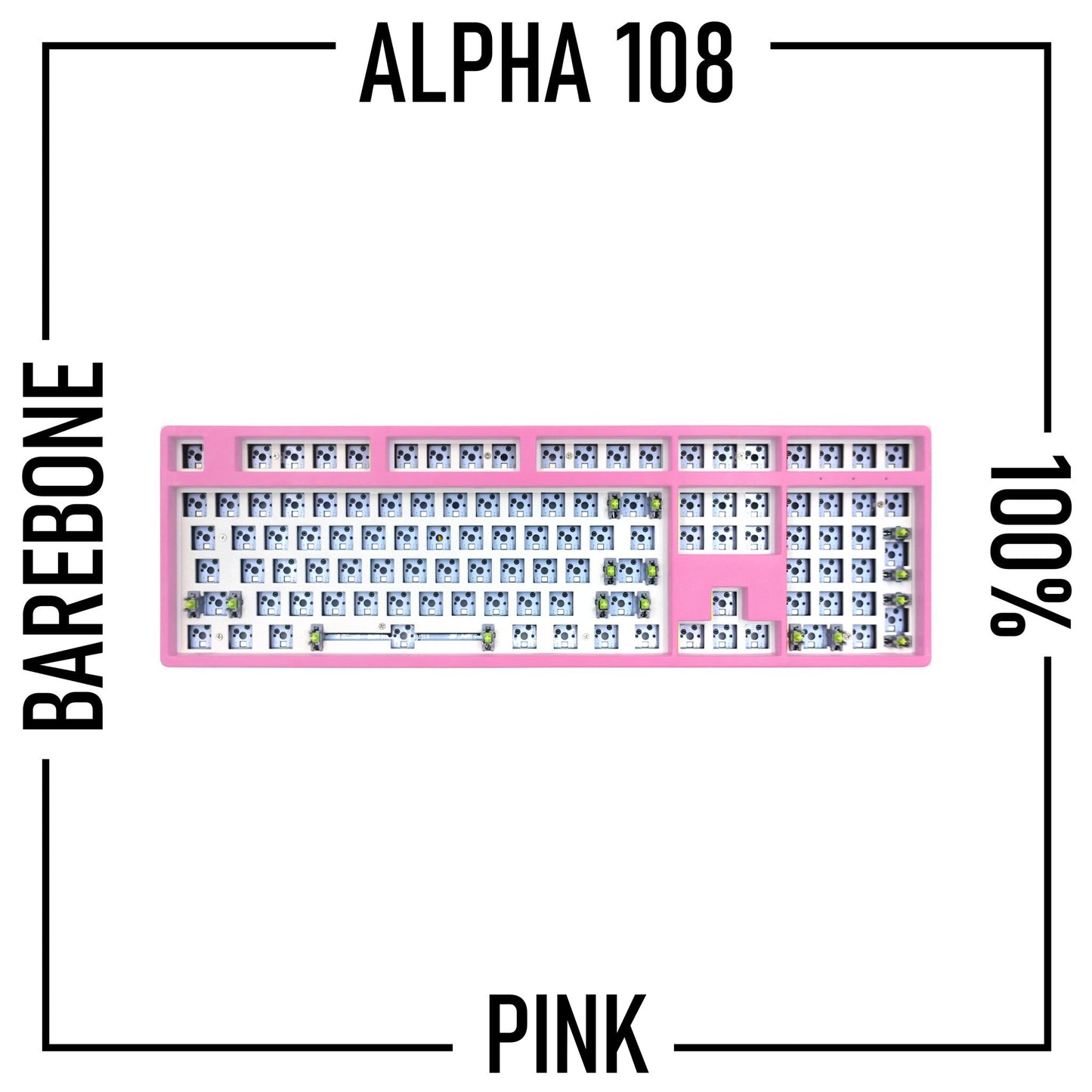 Alpha 108 - 100% Wireless Mechanical Keyboard Barebone Kit - Goblintechkeys