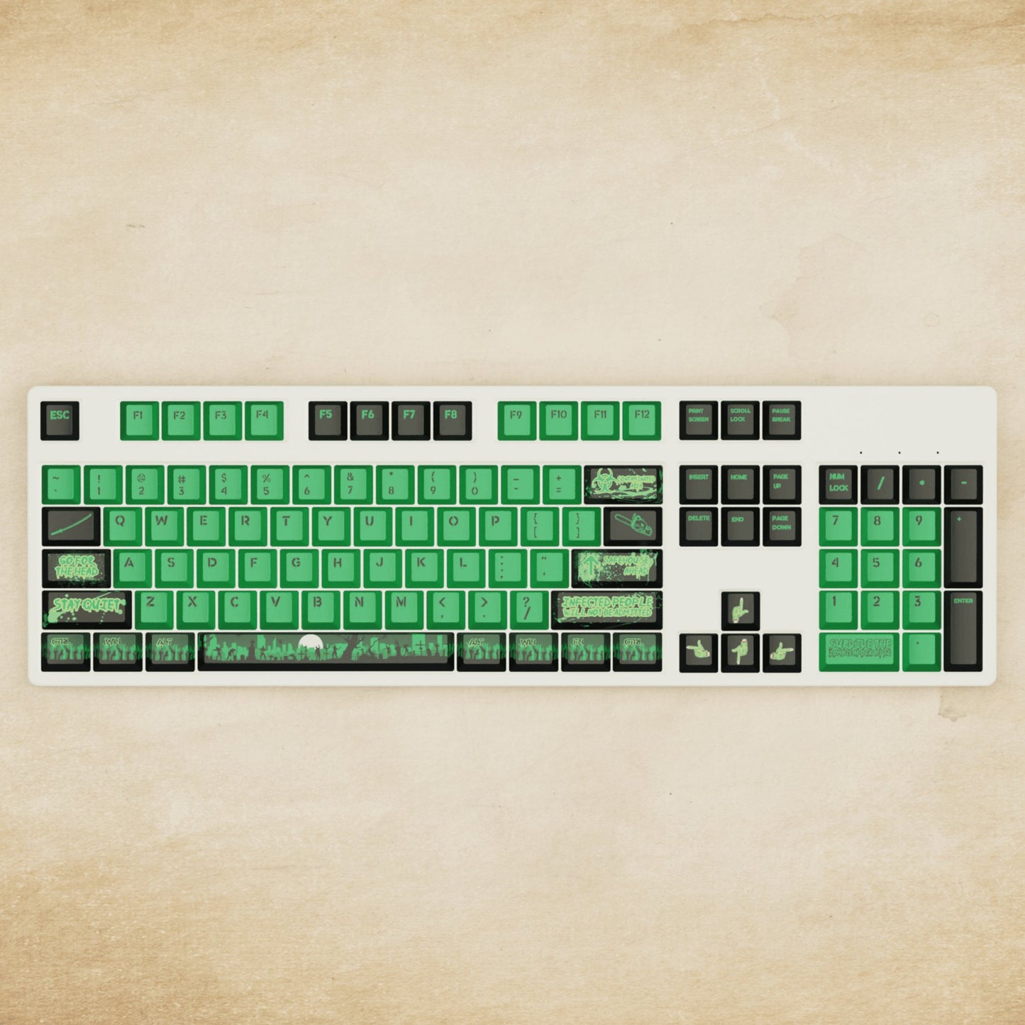 Alpha 108 - 100% Zombie Mechanical Keyboard - Goblintechkeys