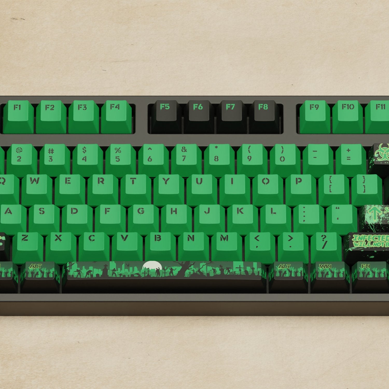 Alpha 108 - 100% Zombie Mechanical Keyboard - Goblintechkeys