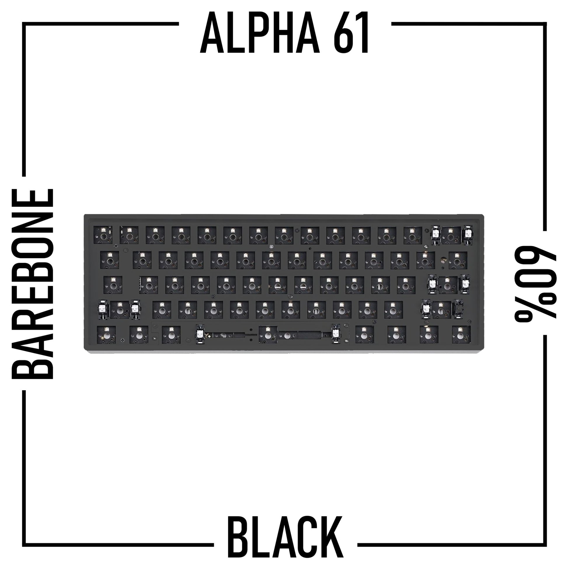 Alpha 61 (60%) - Wireless Mechanical Keyboard Barebone Kit - Goblintechkeys