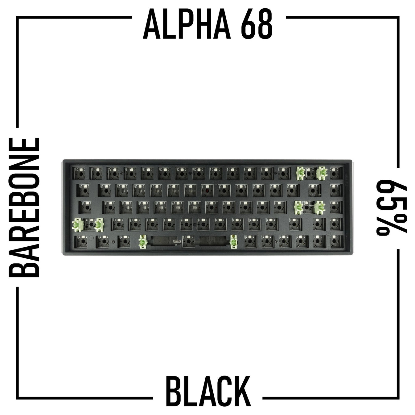 Alpha 68 65 Wireless Mechanical Keyboard Barebone Kit Goblintechkeys