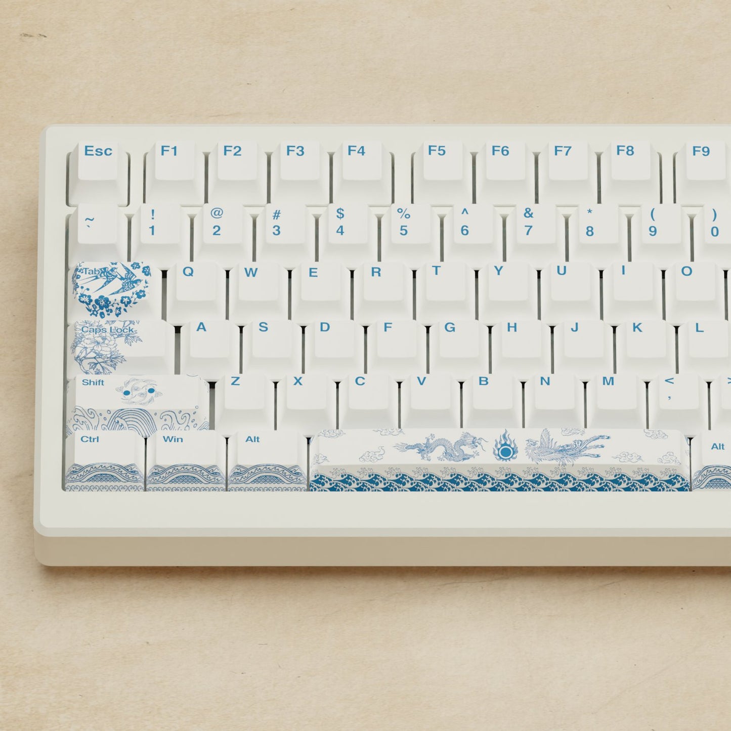 Alpha 82 - 75% Blue Pottery Mechanical Keyboard - Goblintechkeys