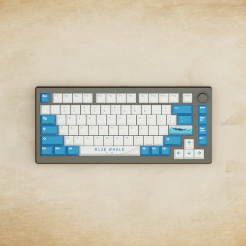 Alpha 82 75 Blue Whale Mechanical Keyboard Goblintechkeys