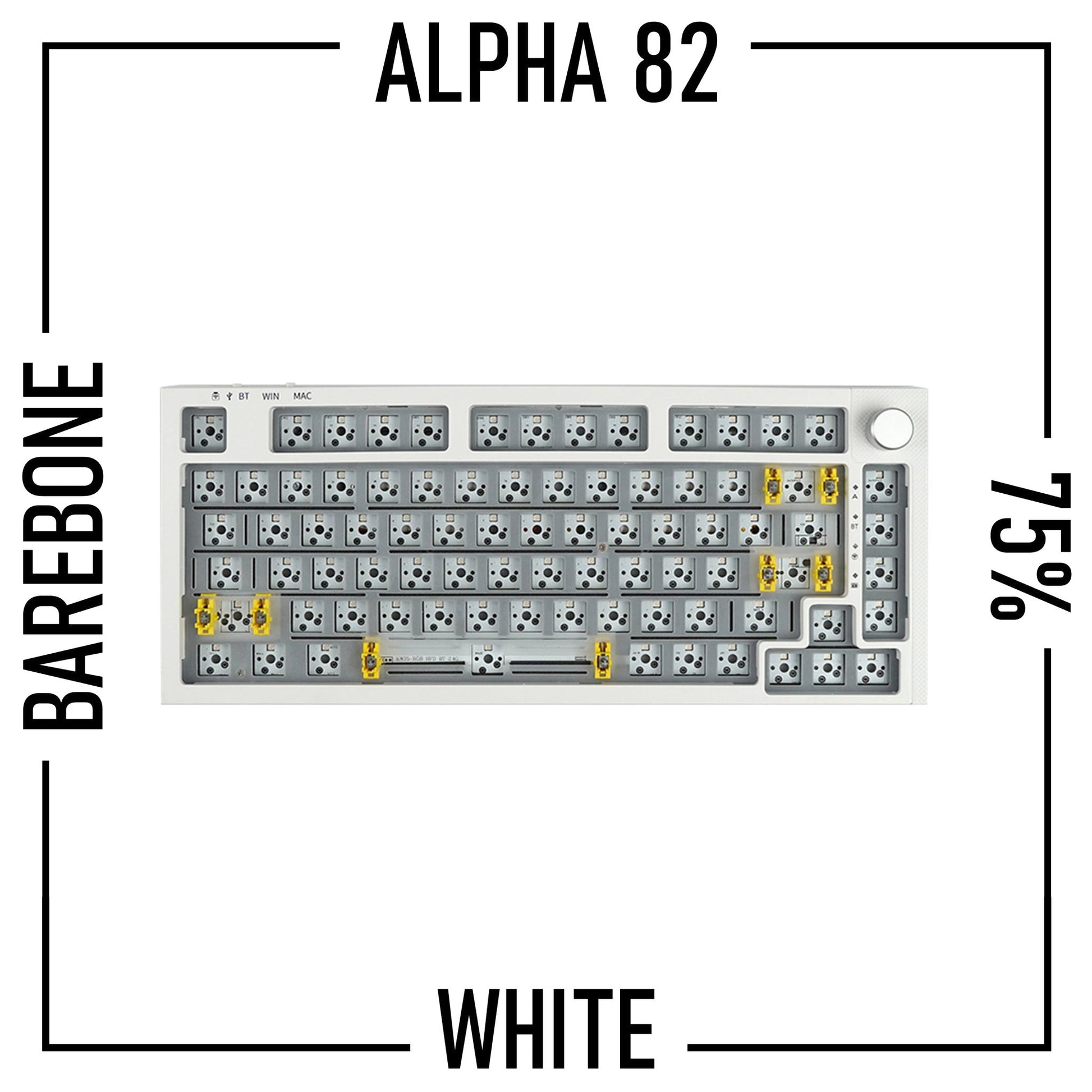 Alpha 82 - 75% Wireless Keyboard Barebone Kit with knob – Goblintechkeys