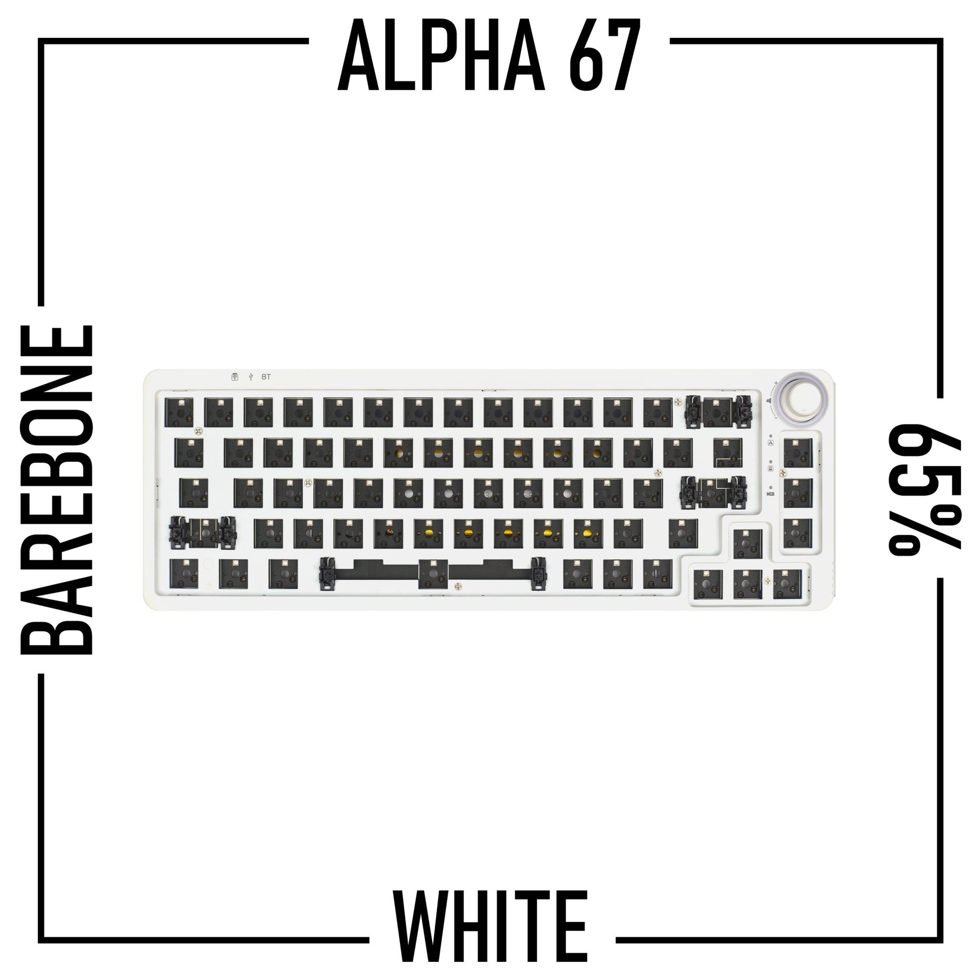 Alpha67 (65%) - Wireless Mechanical Keyboard Barebone Kit - Goblintechkeys