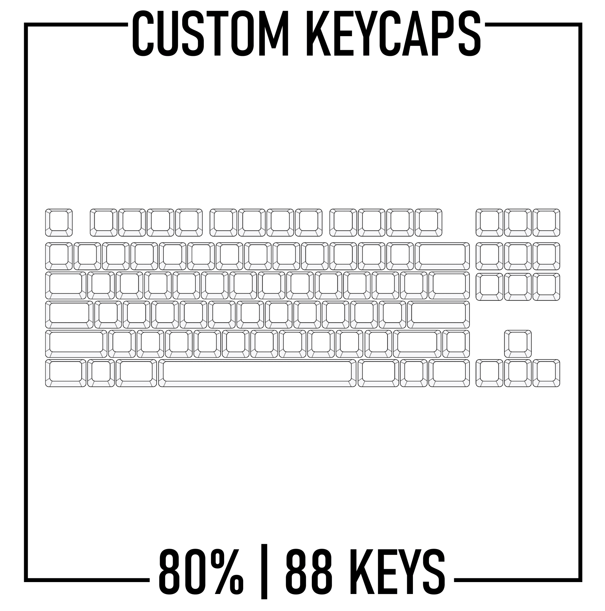 Ansi Design Studio - Mono 80% TKL Keyboard Custom PBT Keycap set ( ANS ...