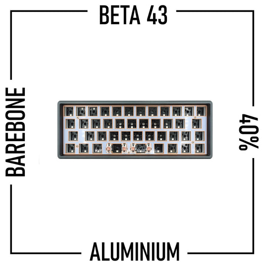 Beta 43 - 40% Aluminium Alloy Wireless Mechanical Keyboard Barebone Kit - Goblintechkeys