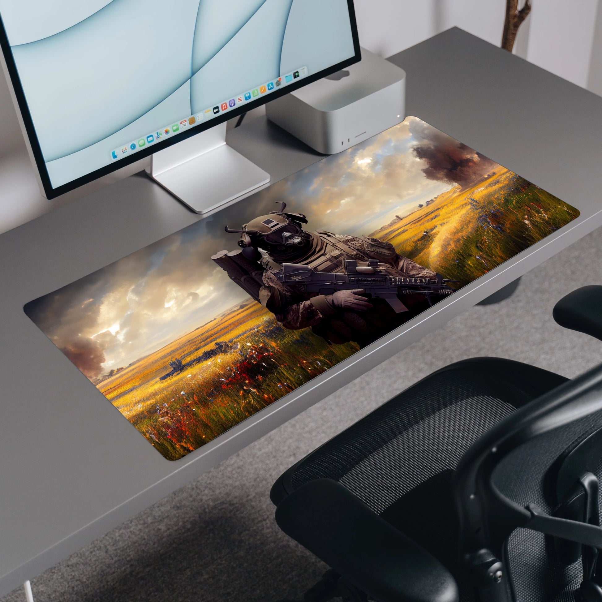 Buffalo Soldier Desk Mat | Mouse Pad | Gaming & Office Desk Mat - Goblintechkeys