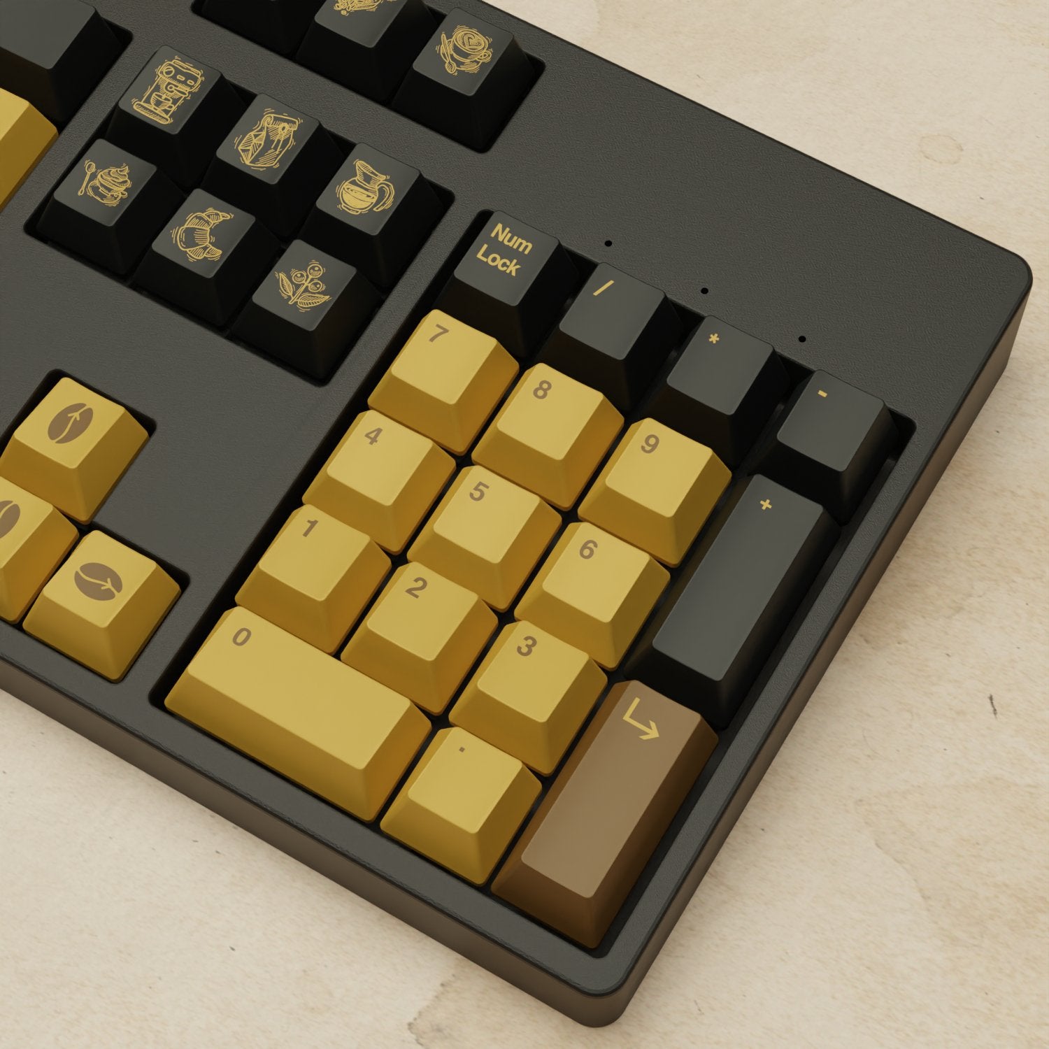 Coffee Keycaps | Brown Keycaps Sets Keyboard - Goblintechkeys
