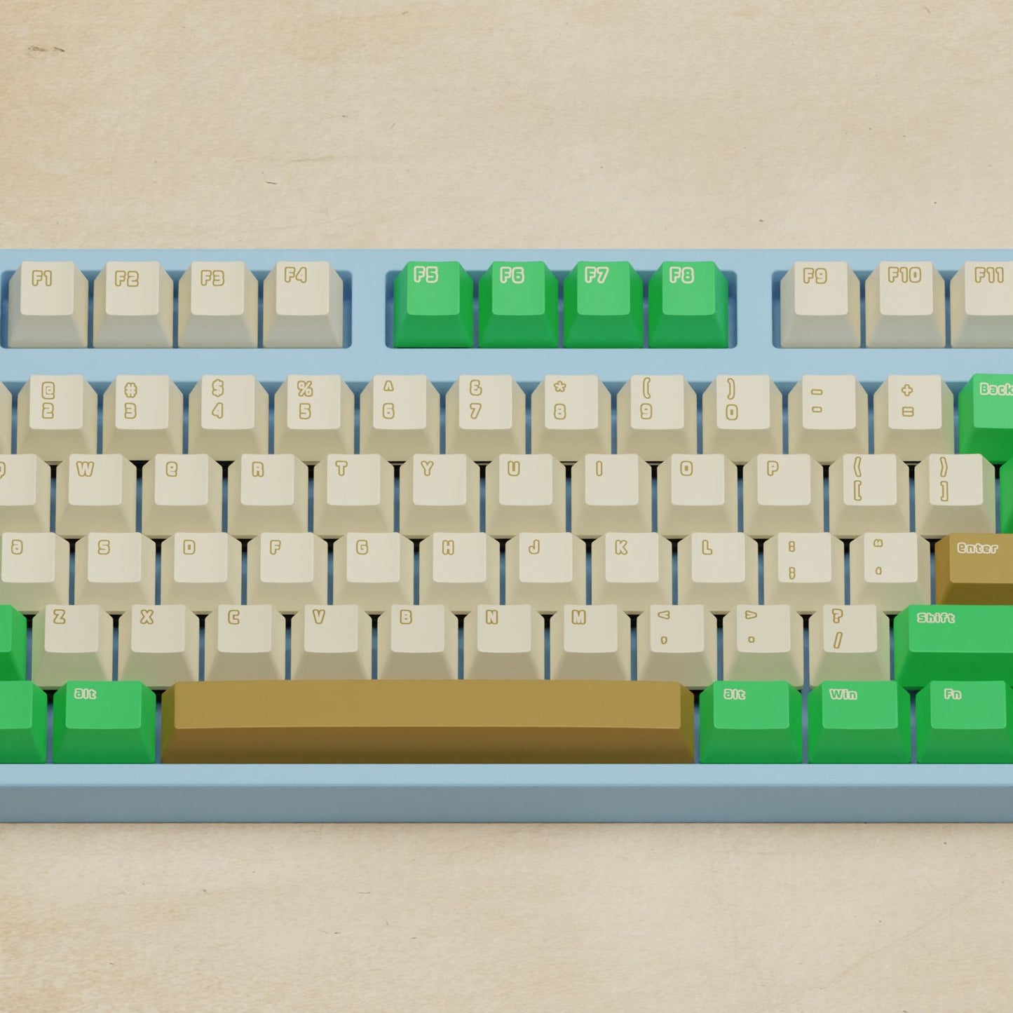 Creamy Green Keycaps - Goblintechkeys