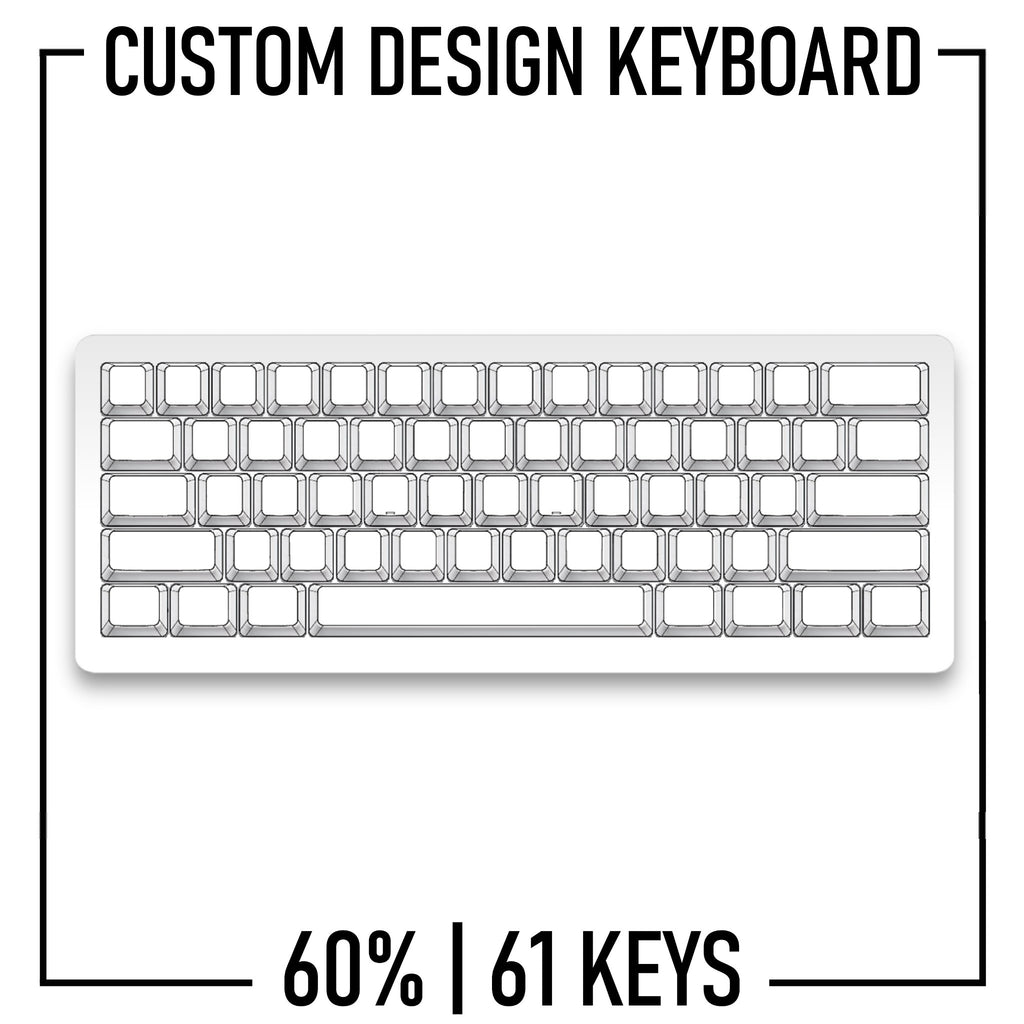 Custom Design 60% Mechanical Keyboard ( ANSI | 61 Keys | White ) - Goblintechkeys