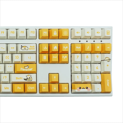 Cute Hamster Keycaps Set - Goblintechkeys