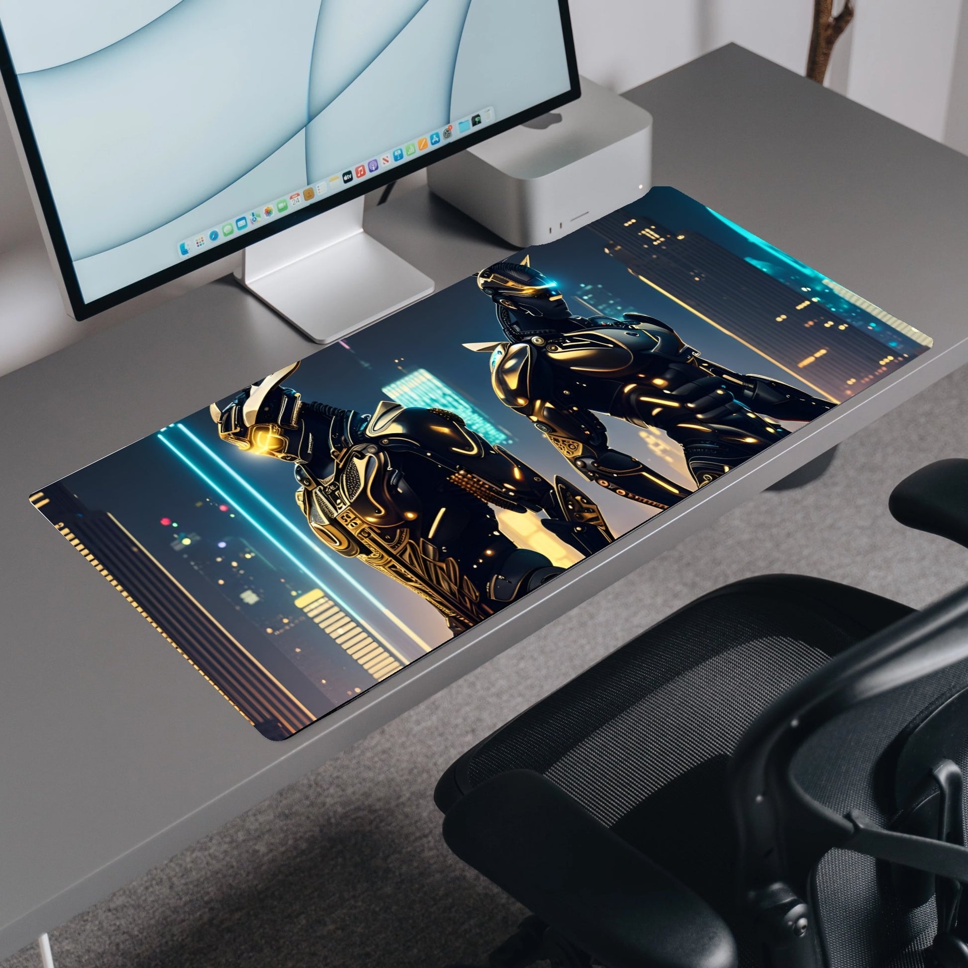 Cyborg Twin | Custom Artisan Mousepad | Gaming & Office Desk Mat - Goblintechkeys