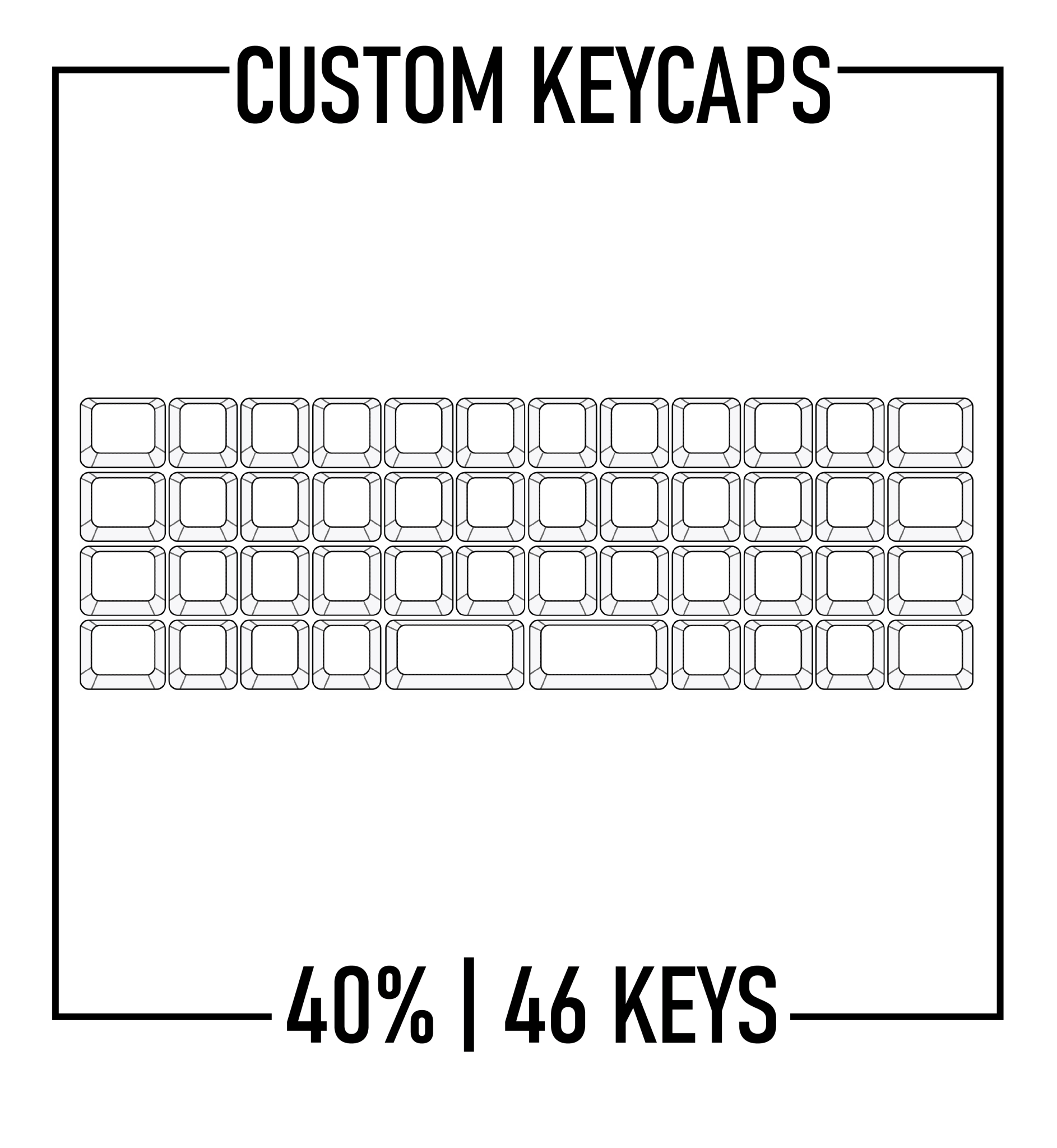 Design Studio - 40% Keyboard Custom Keycap set ( ANSI ) - Goblintechkeys