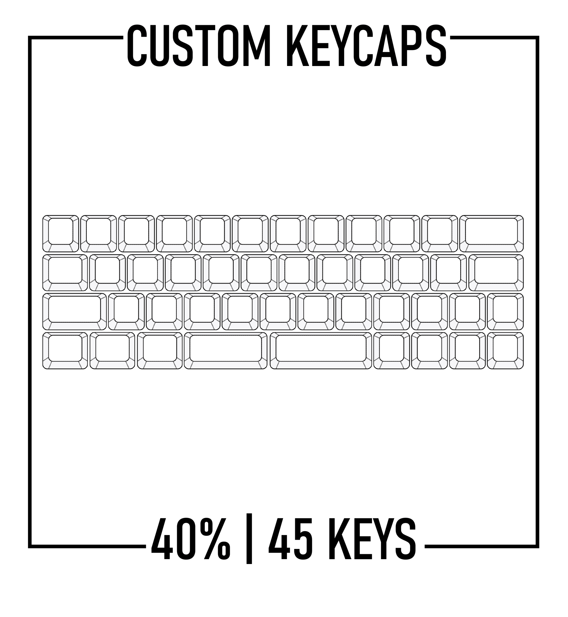 Design Studio - 40% Keyboard Custom PBT Keycap set ( ANSI ) - Goblintechkeys