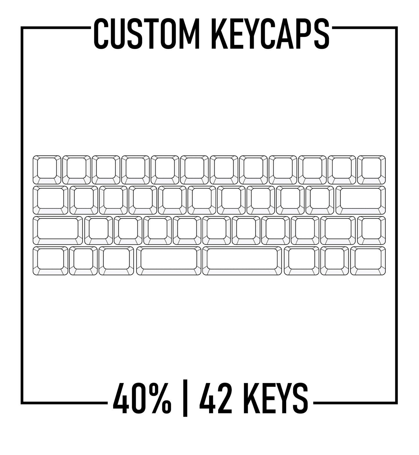 Design Studio - 40% Keyboard Custom PBT Keycap set ( ANSI | 42 keys) - Goblintechkeys