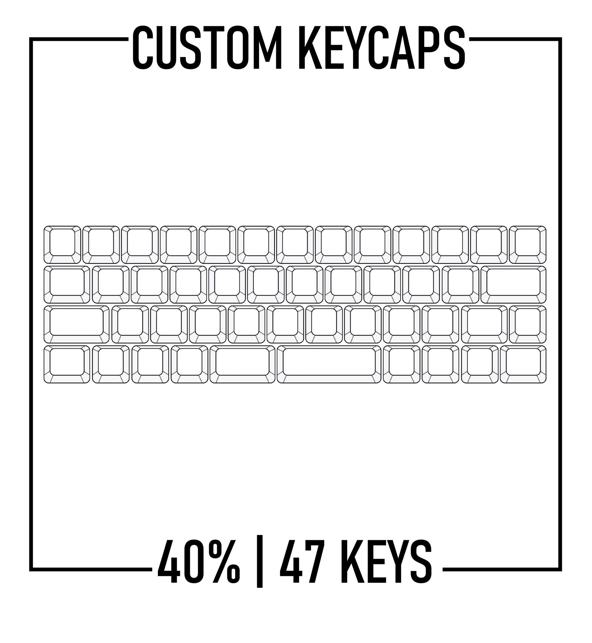Design Studio - 40% Keyboard Custom PBT Keycap set ( ANSI | 47 keys) - Goblintechkeys