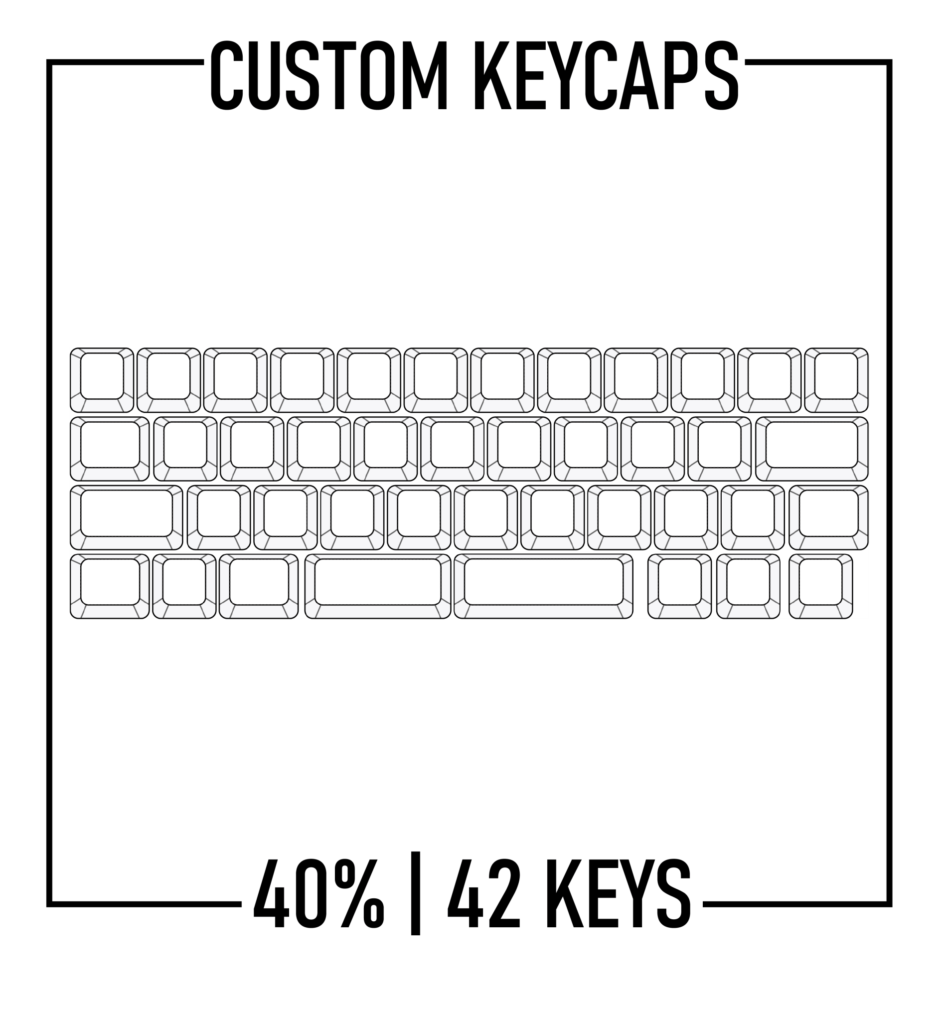 Design Studio - 40% Keyboard Custom PBT Keycap set ( ANSI ) - Goblintechkeys