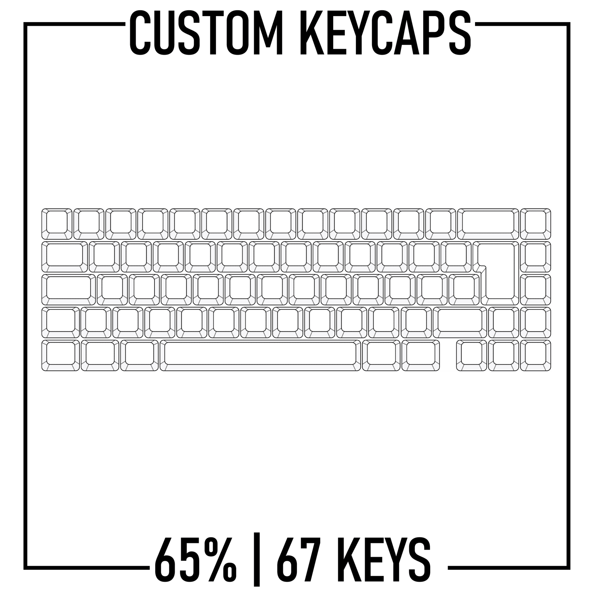 Design Studio - 65% Mechanical Keyboard Custom PBT Keycap set ( ANSI | 67 Keys) - Goblintechkeys