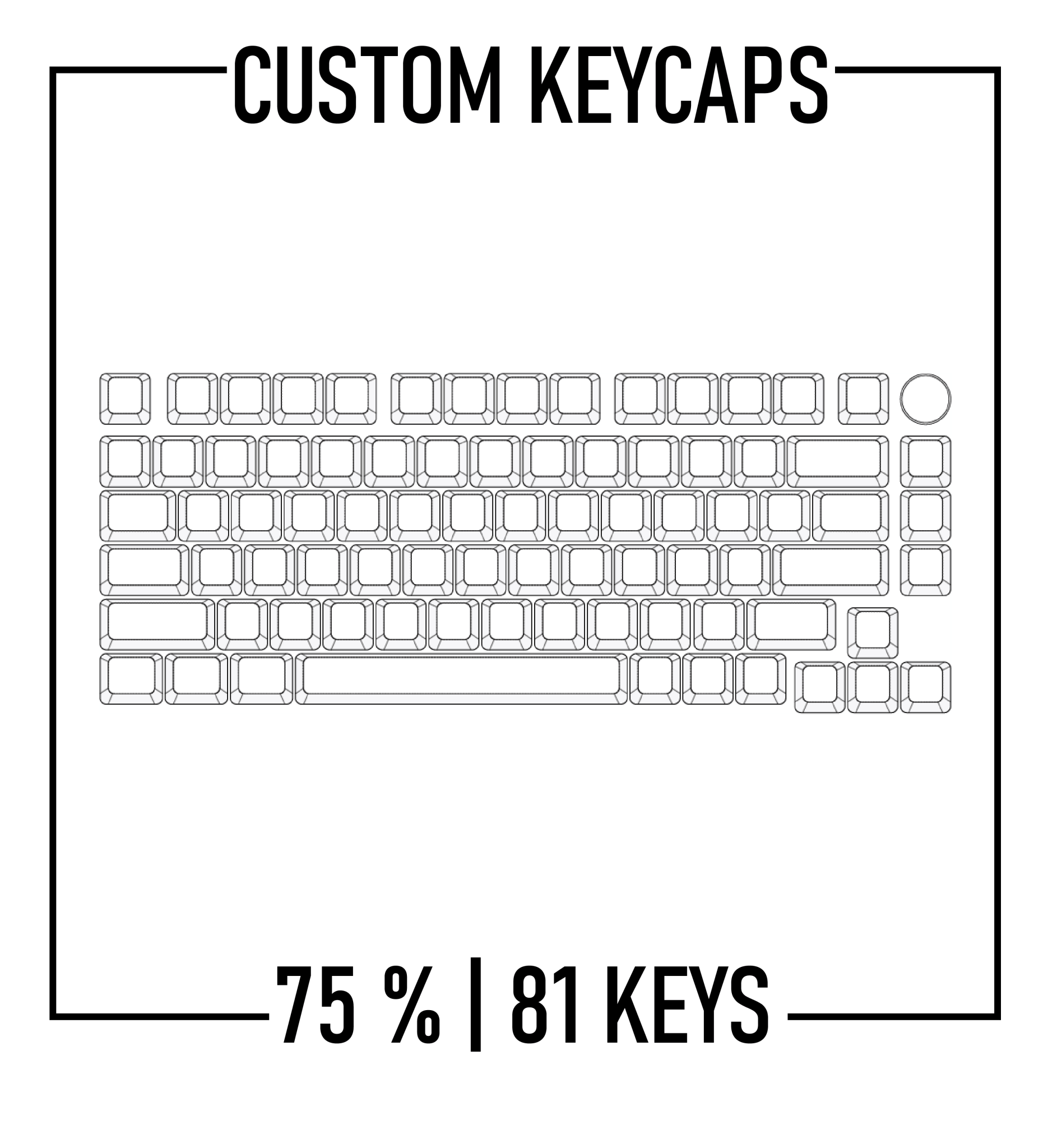 Design Studio - 75% Keyboard Custom Keycap set ( ANSI ) - Goblintechkeys