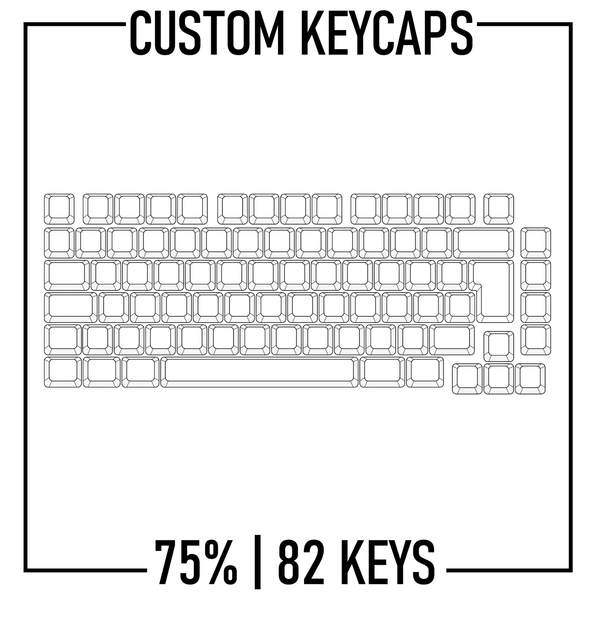 Design Studio - 75% Keyboard Custom Keycap set ( ISO ) - Goblintechkeys
