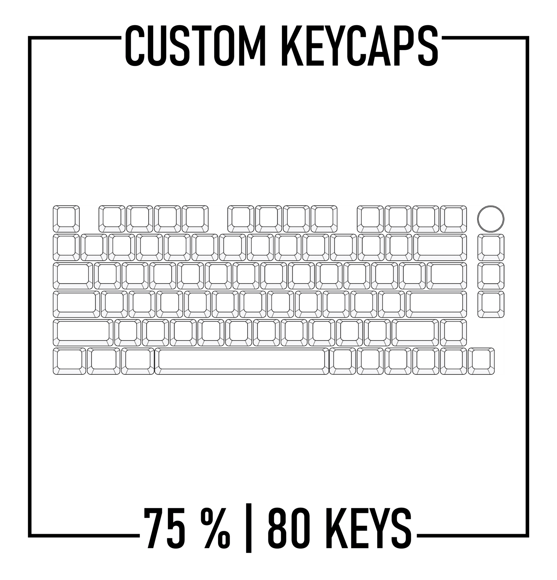Design Studio - 75% Keyboard Custom PBT Keycap set ( ANSI | 80 keys ) - Goblintechkeys