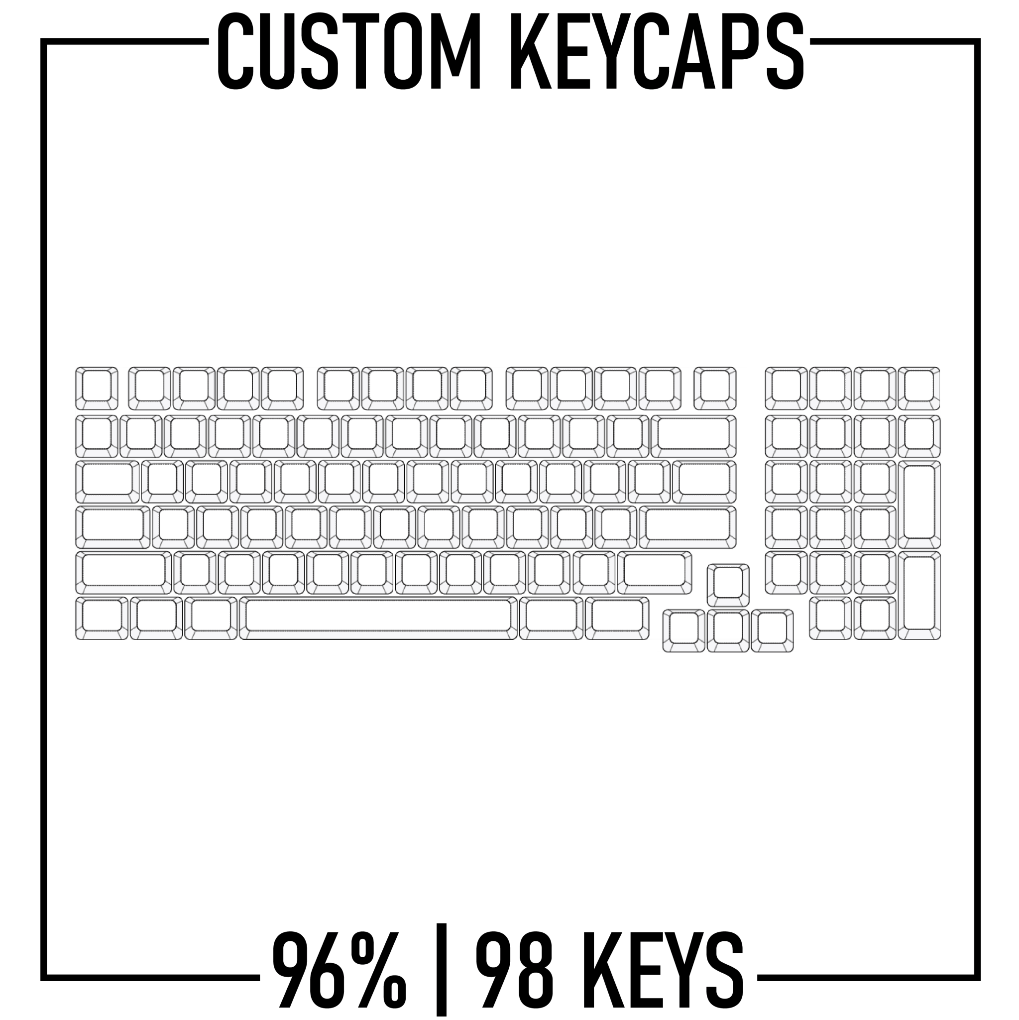 Design Studio - 96% Keyboard Custom Keycaps Set 98 keys | PBT Keycaps ...