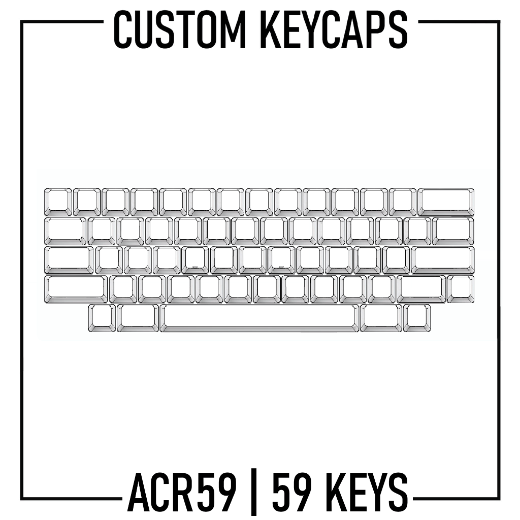 Design Studio - ACR59 60% Keyboard Custom PBT Keycap set - Goblintechkeys