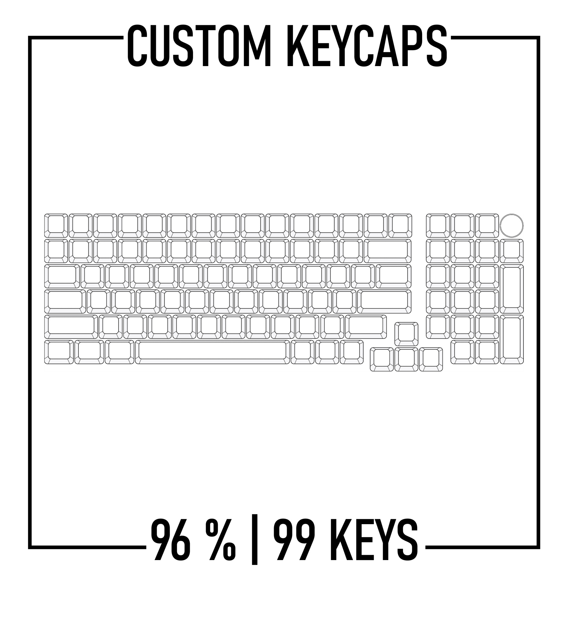 Design Studio Ajazz 96% Keyboard Custom PBT Keycap set ( ANSI ) - Goblintechkeys